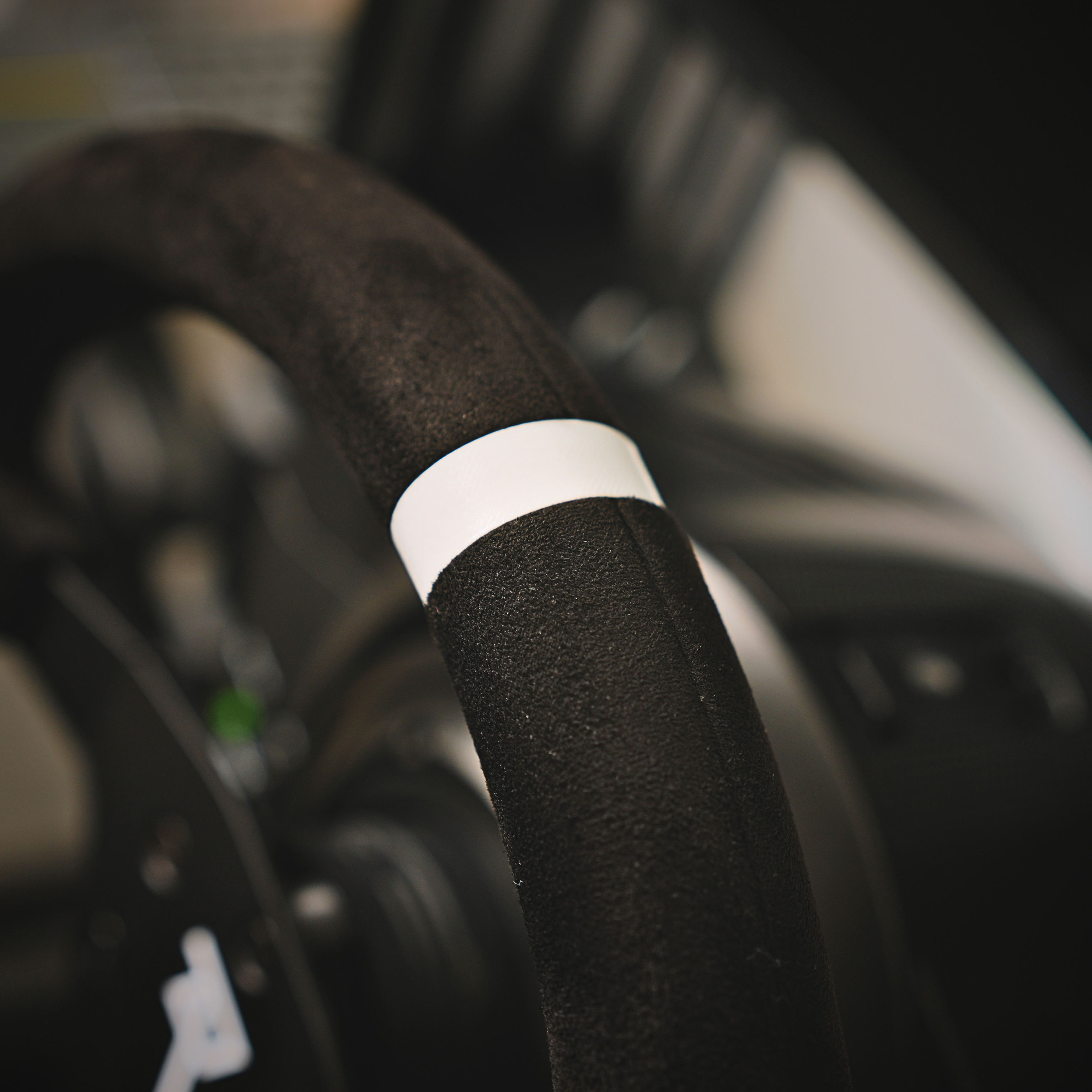 Raceact Racing GT3 Cup Steering Wheel - Black Suede with Black Spokes, 320mm , Universal Wheel ,