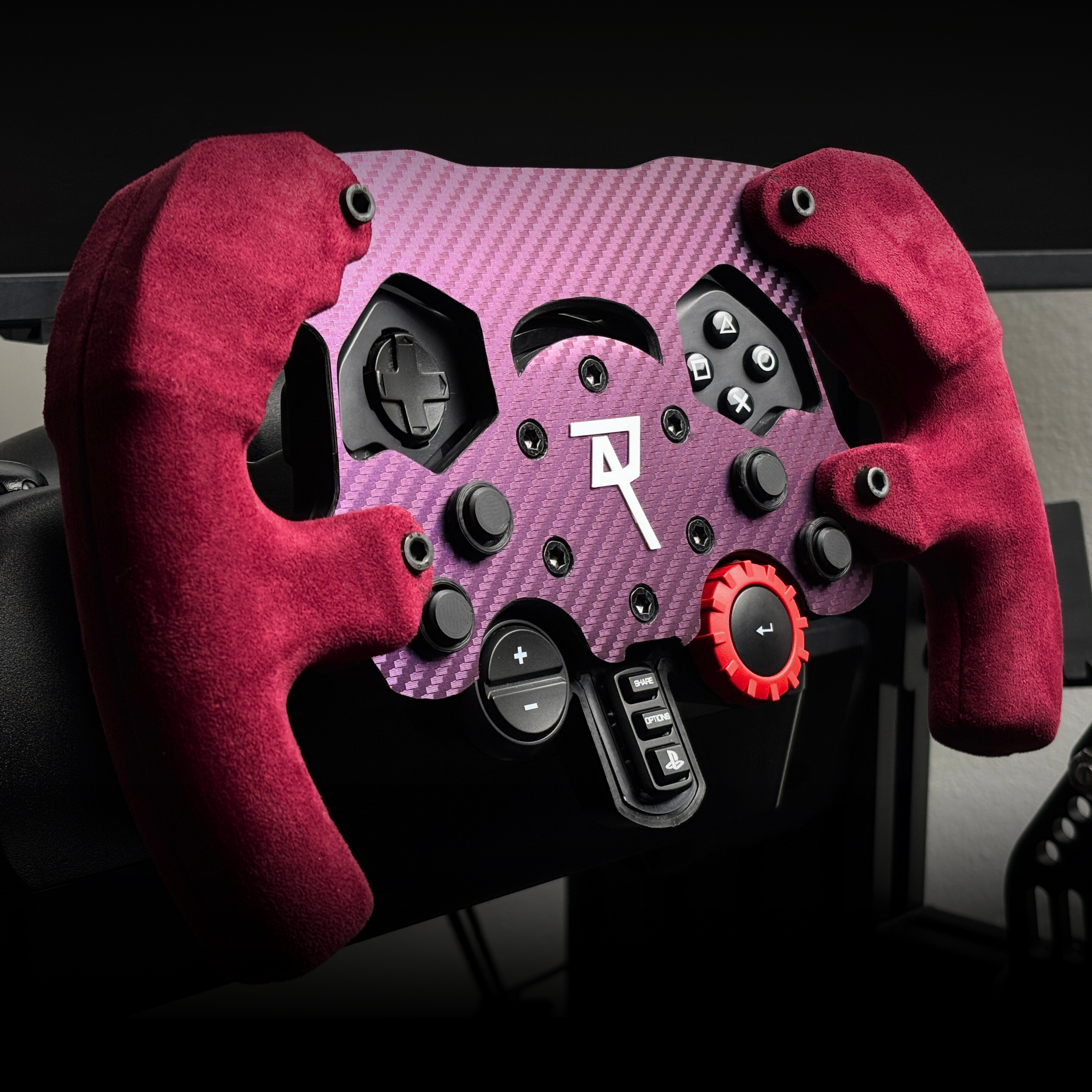 MOD - Volante de F1 de carreras morado medianoche (agarre V2) para Logitech G29/G920/G923