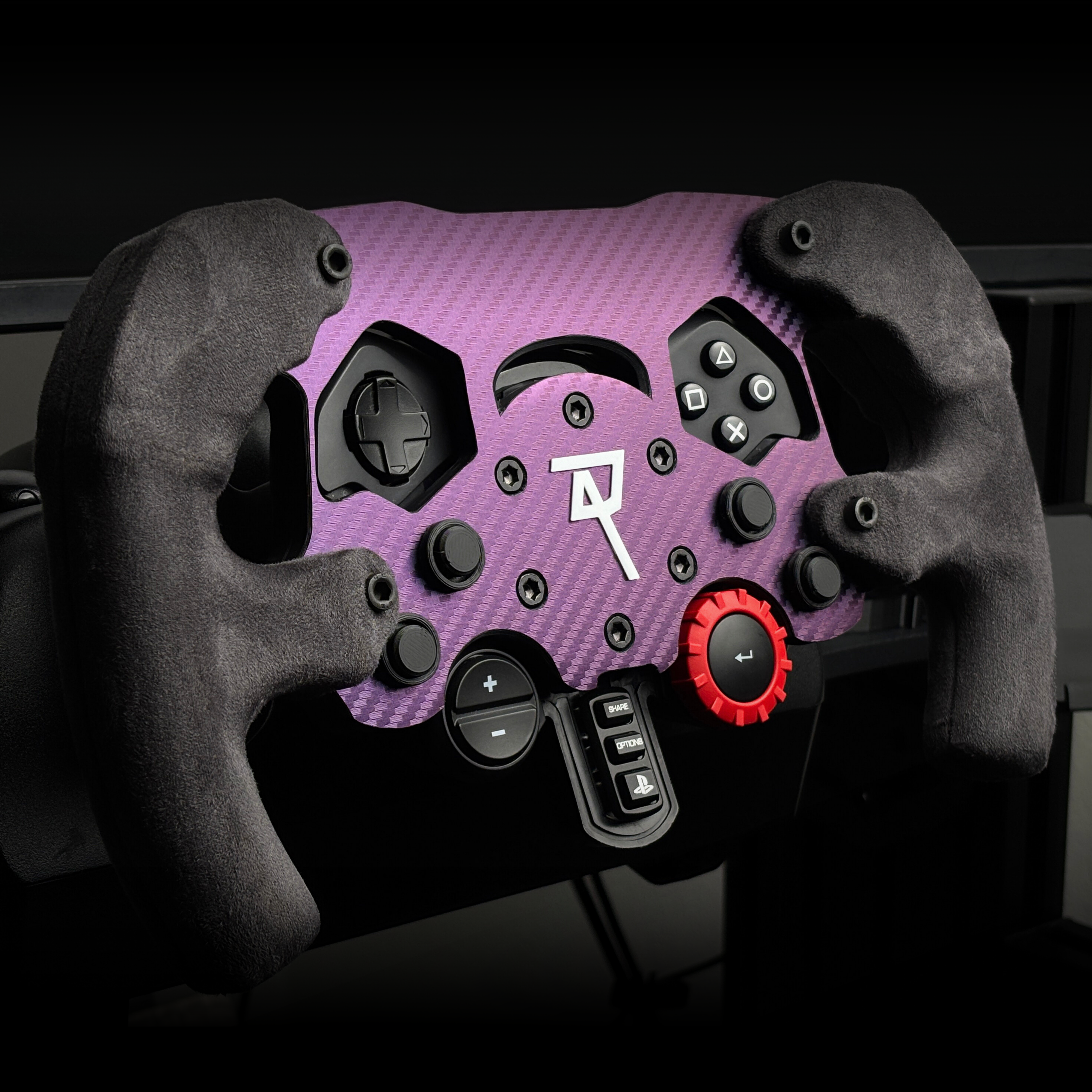 MOD - Volante de F1 de carreras morado medianoche (agarre V2) para Logitech G29/G920/G923