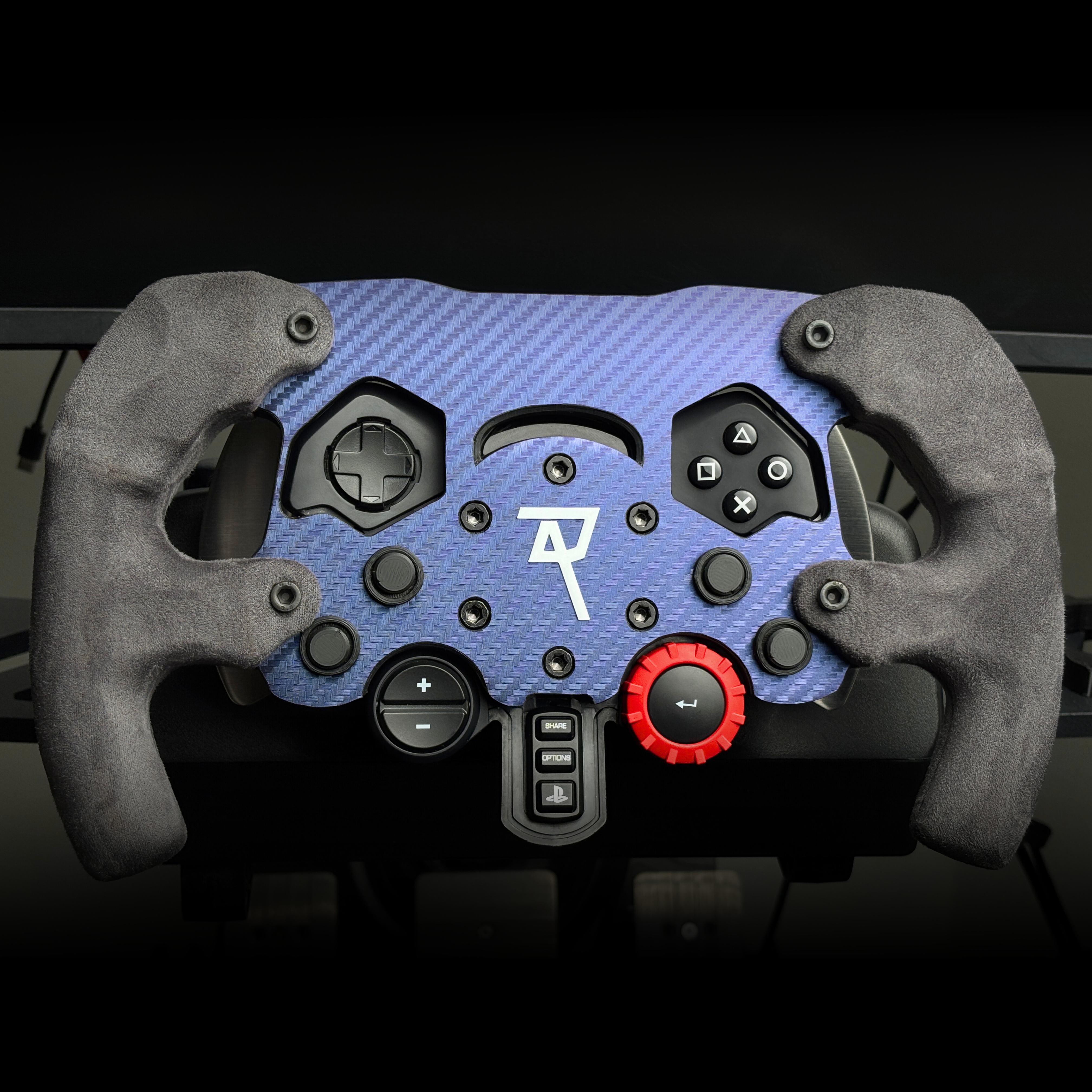 MOD - Volante de F1 de carreras morado medianoche (agarre V2) para Logitech G29/G920/G923