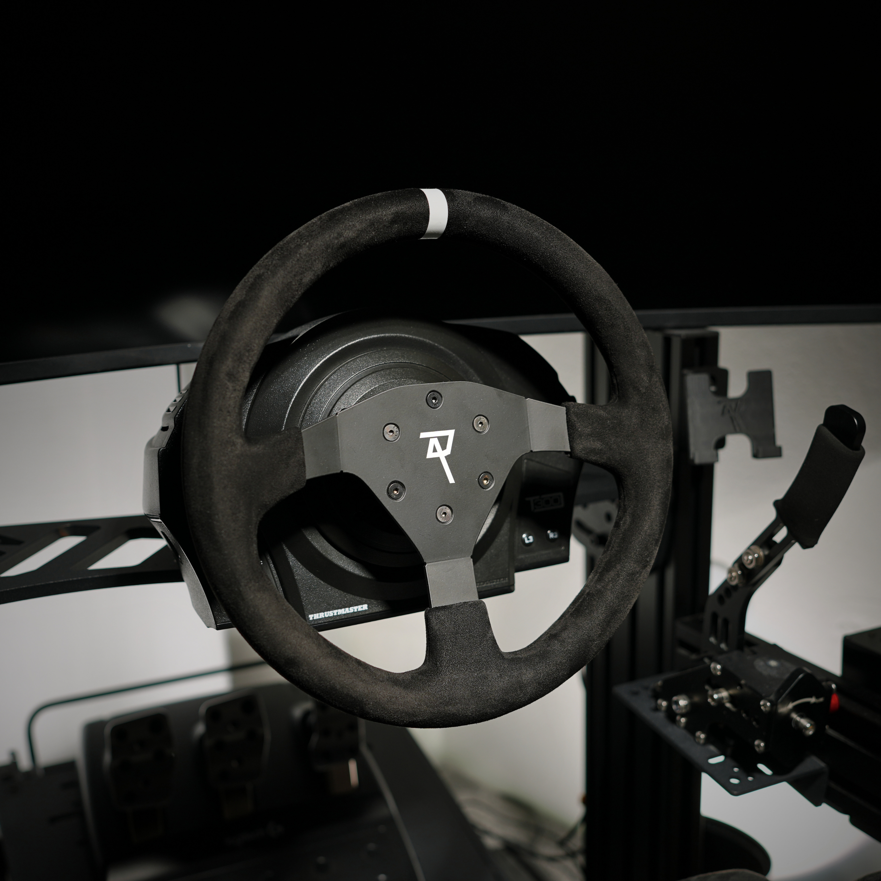 Raceact Racing 320mm Universal Suede Steering Wheel, 6-Screw Mount, for Racing/Rally/Motorsports/Car Simulation Driving, White Alignment Line, O-Shaped Steering Wheel, Racing Steering Wheel