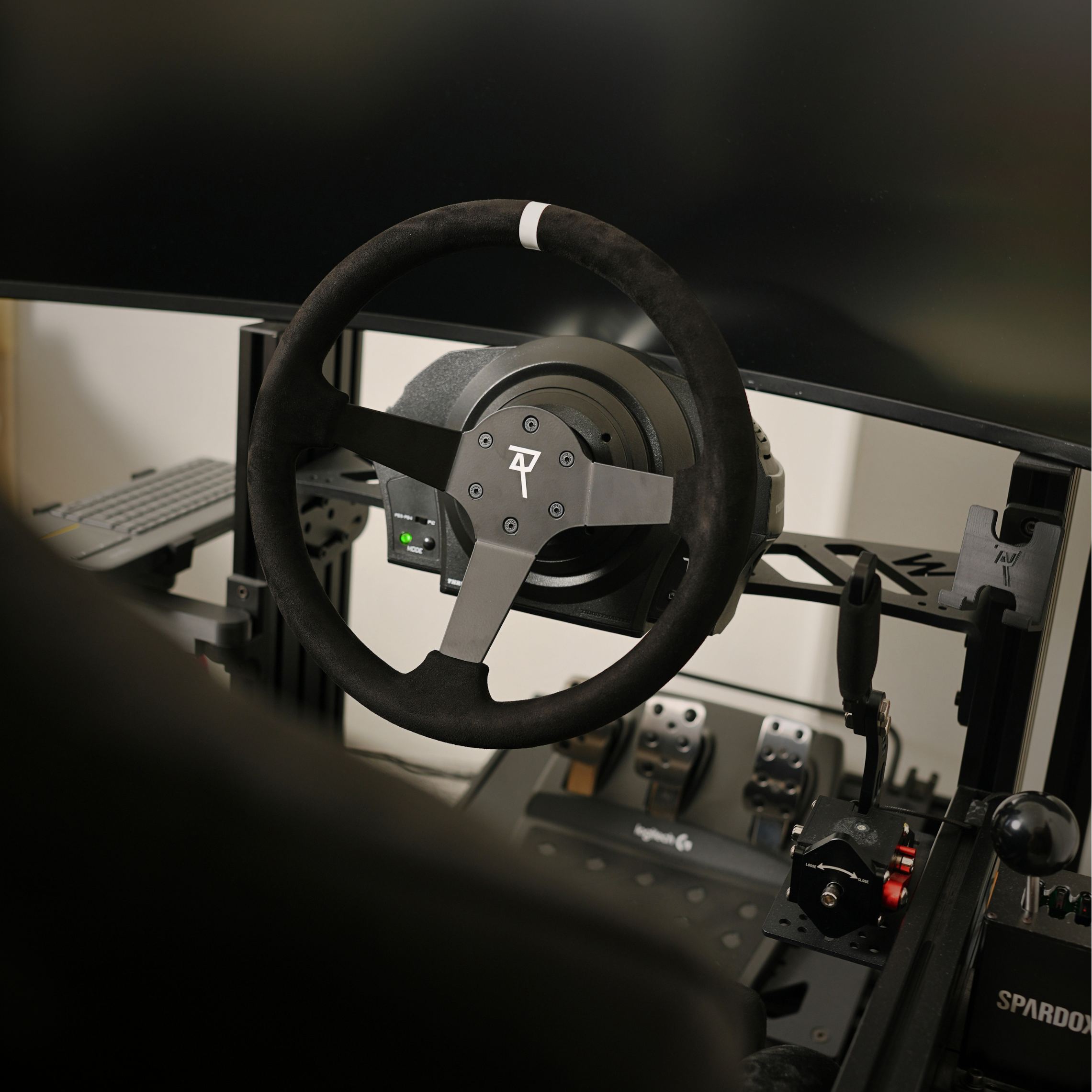 Raceact Racing Universal 350mm Suede Steering Wheel, Deep Dish 6-Bolt, Drift Car & Sim Racing Wheel