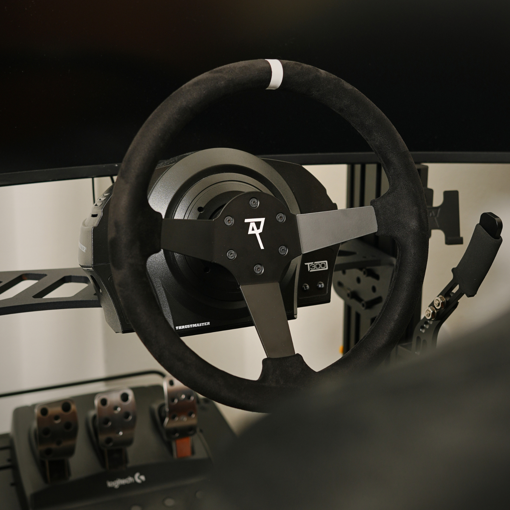 Raceact Racing Universal 350mm Suede Steering Wheel, Deep Dish 6-Bolt, Drift Car & Sim Racing Wheel