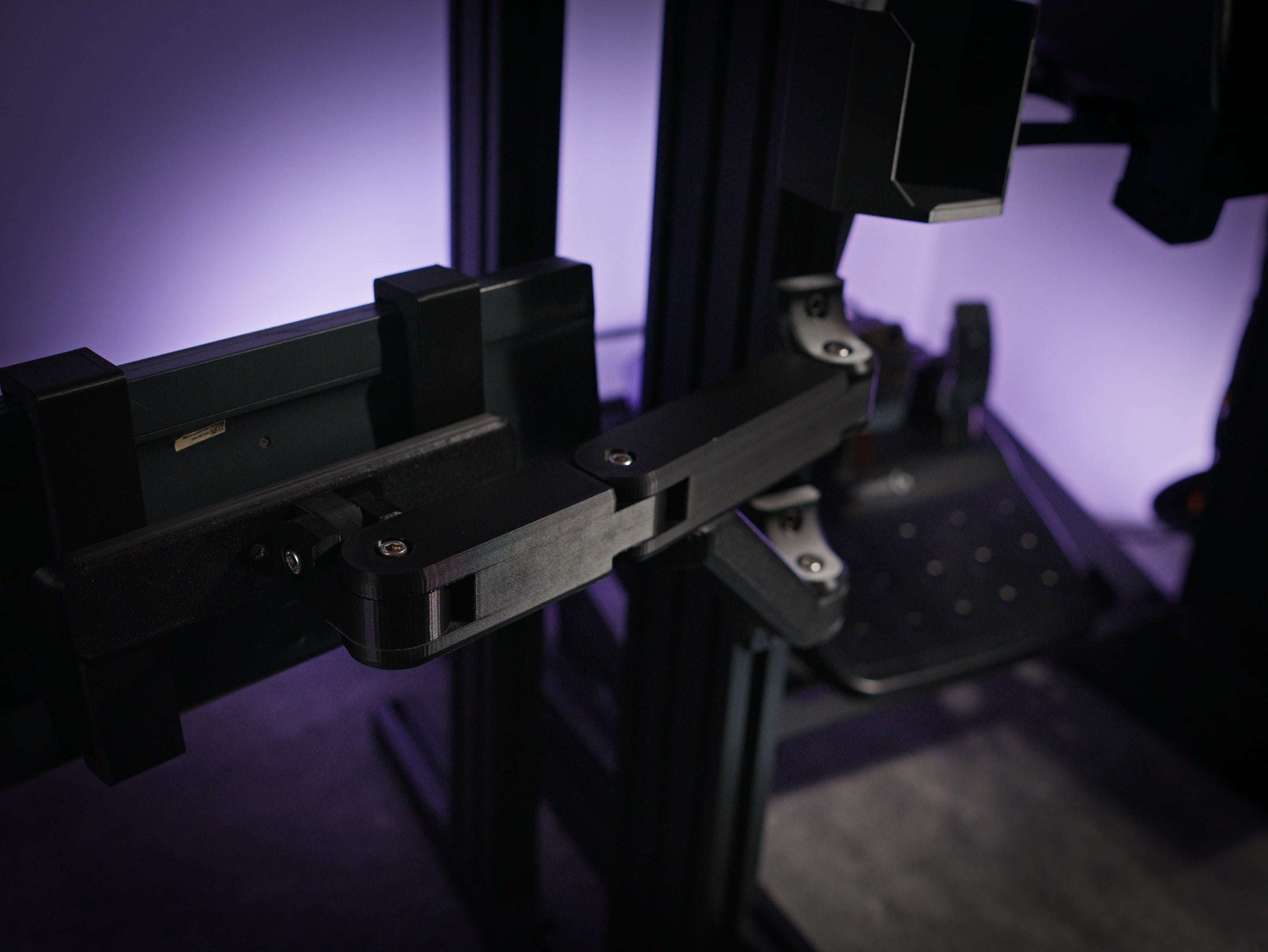 Dual-Arm Swivel Keyboard Holder for Aluminum Profile Sim Rigs