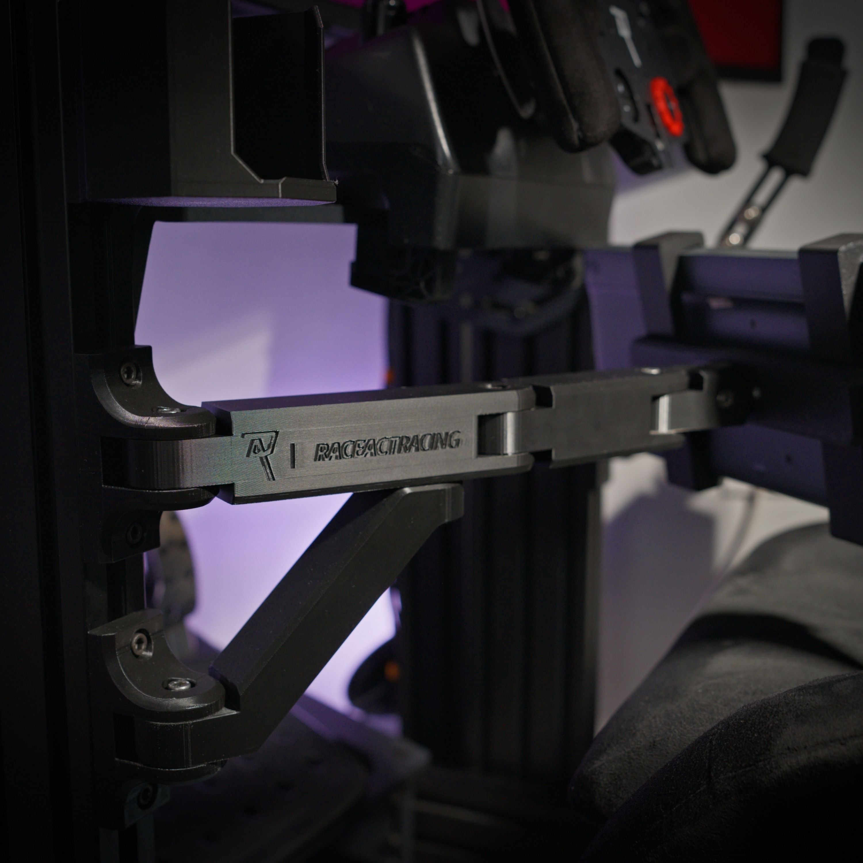 Dual-Arm Swivel Keyboard Tray for Aluminum Sim Rigs