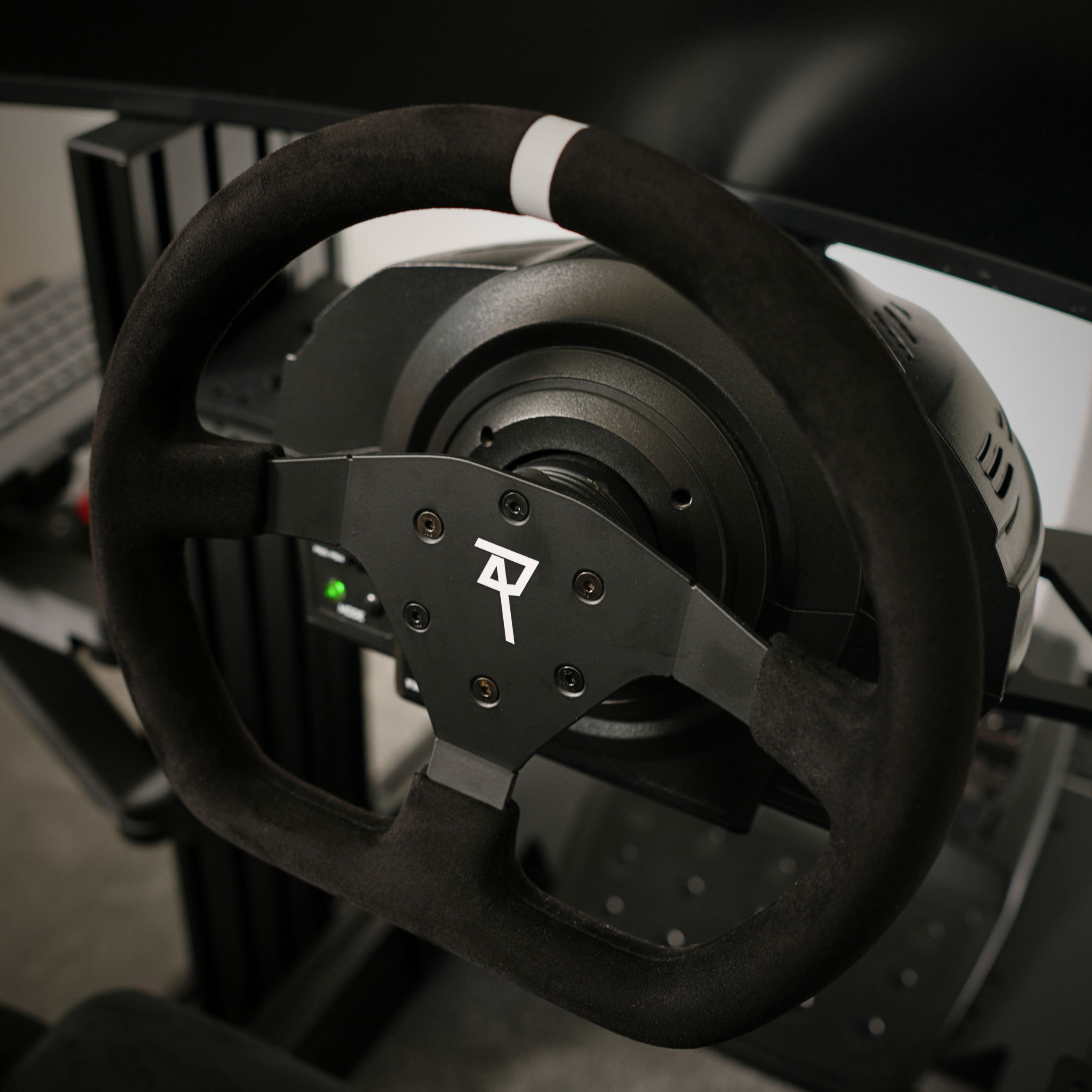 Raceact Racing GT3 Cup Steering Wheel - Black Suede with Black Spokes, 320mm , Universal Wheel ,