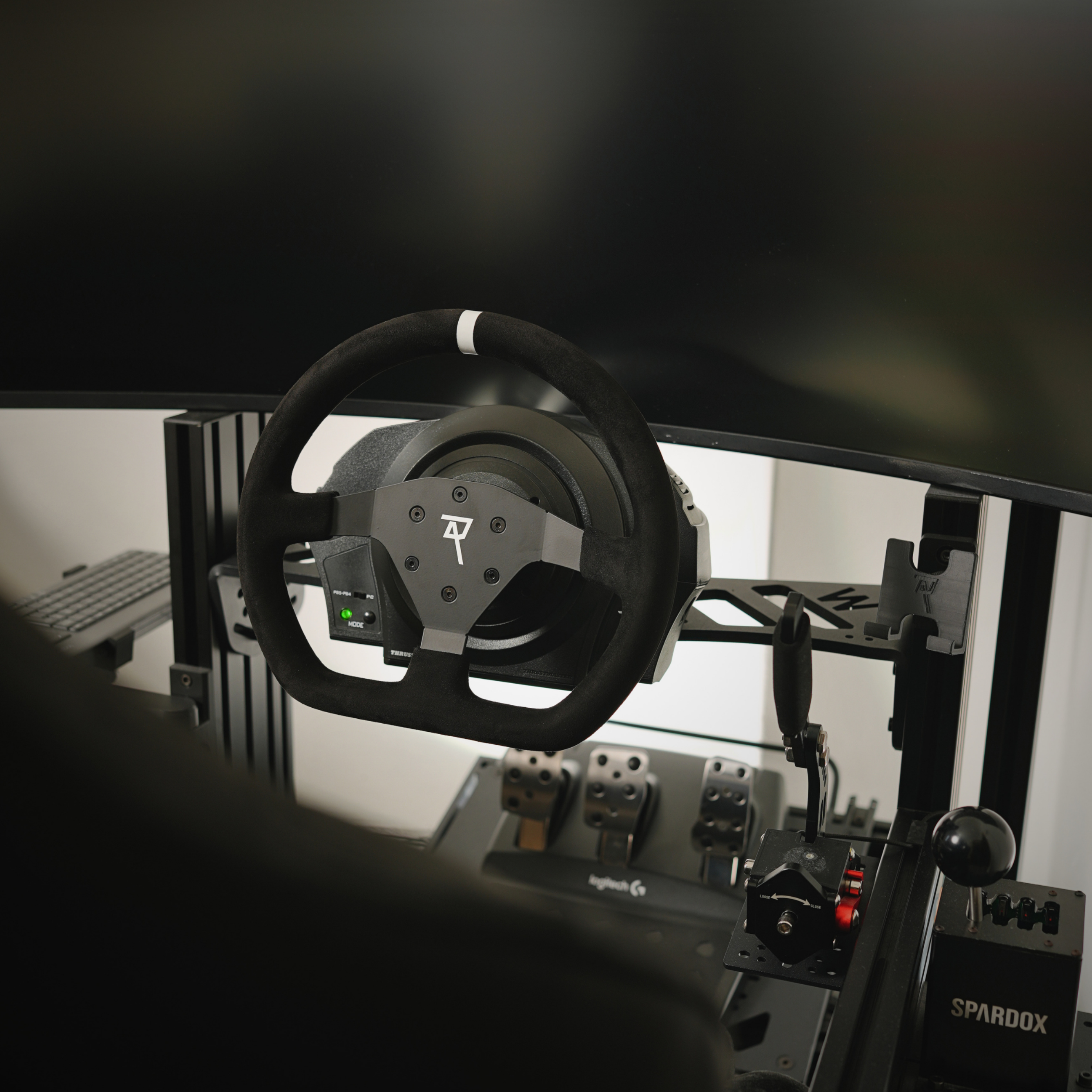 Raceact Racing GT3 Cup Steering Wheel - Black Suede with Black Spokes, 320mm , Universal Wheel ,