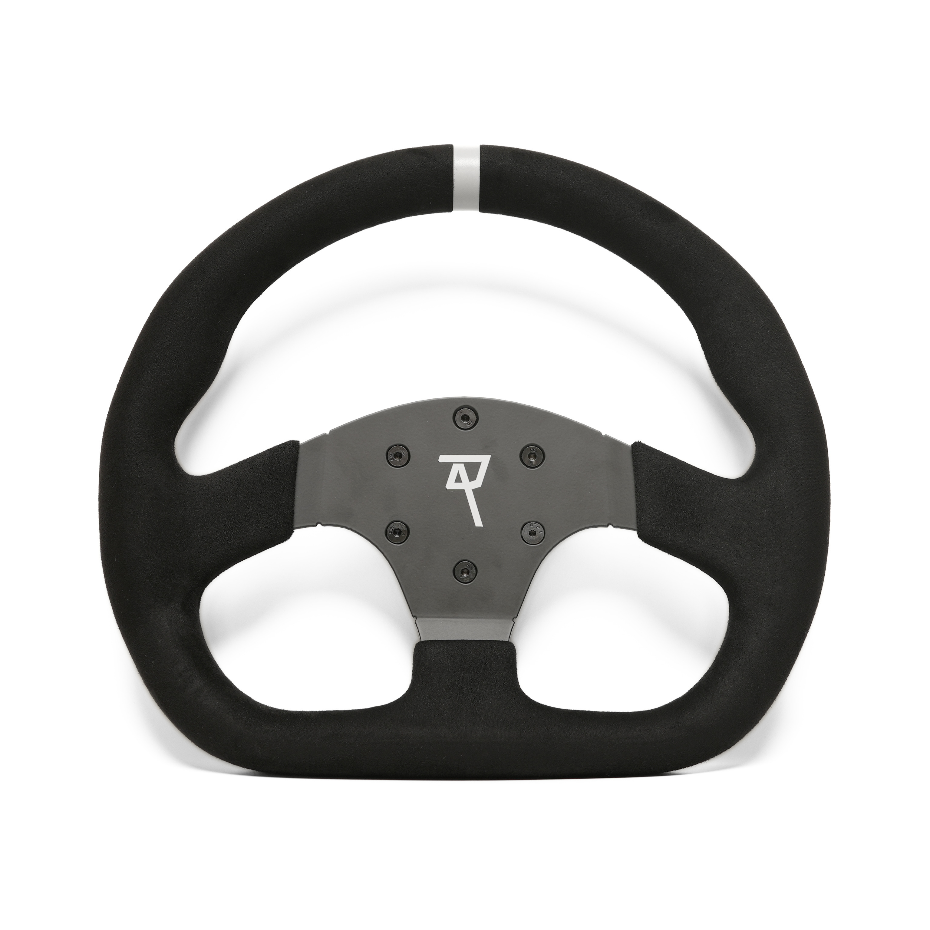 Raceact Racing D-Shaped Universal Racing Steering Wheel , 320 mm Suede Race Style Sim Racing Steering Wheel , Universal Wheel