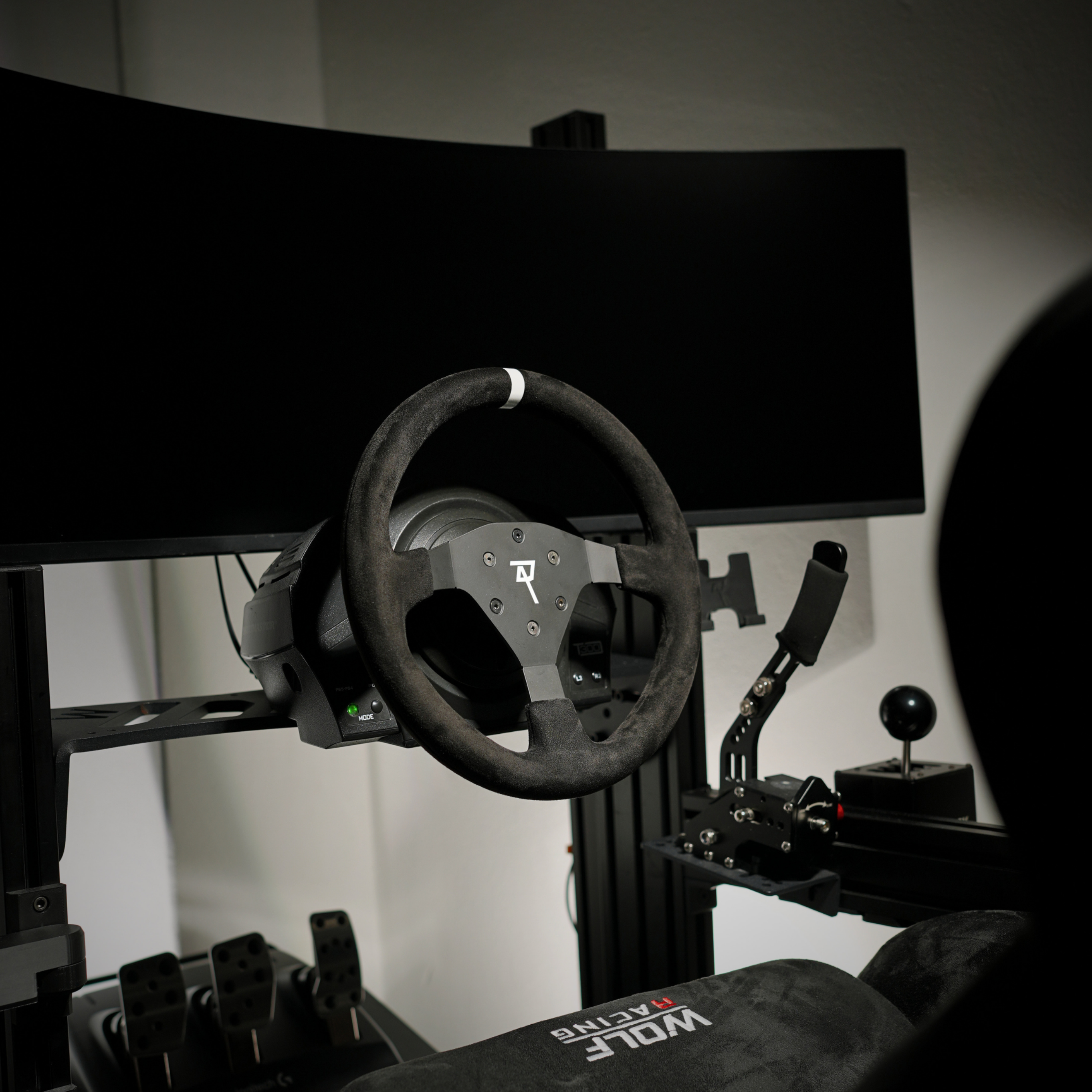 Raceact Racing 320mm Universal Suede Steering Wheel, 6-Screw Mount, for Racing/Rally/Motorsports/Car Simulation Driving, White Alignment Line, O-Shaped Steering Wheel, Racing Steering Wheel