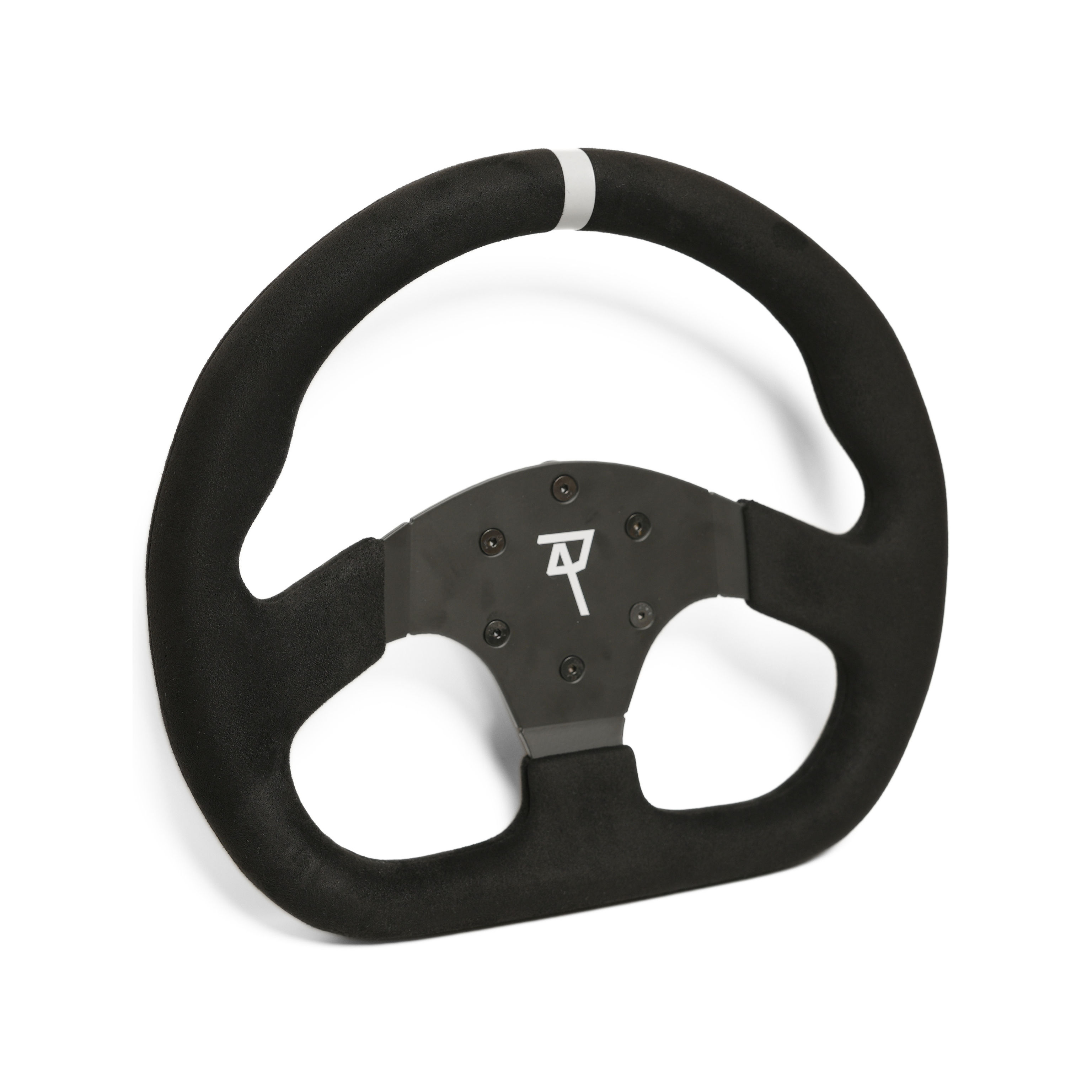 Raceact Racing D-Shaped Universal Racing Steering Wheel , 320 mm Suede Race Style Sim Racing Steering Wheel , Universal Wheel