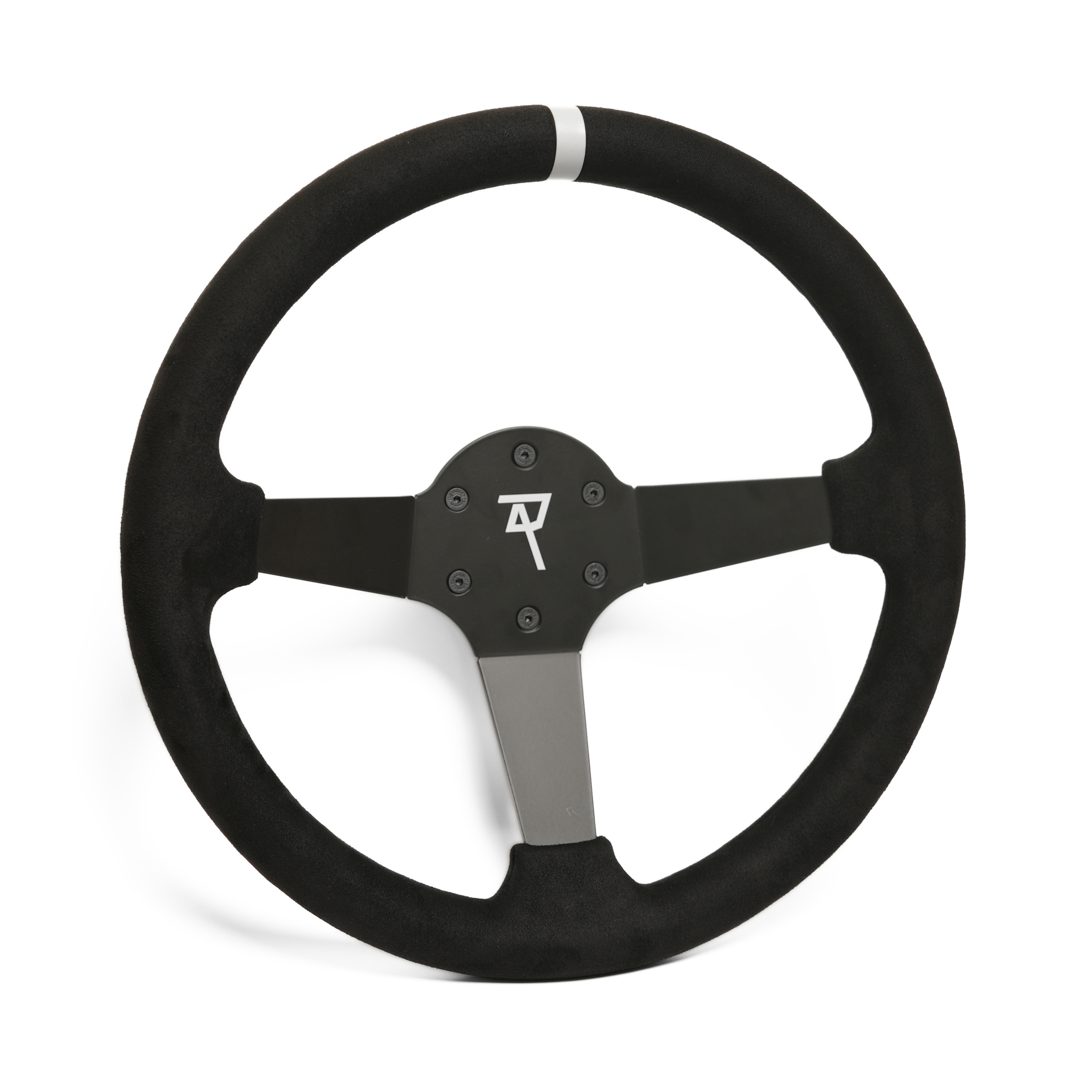 Raceact Racing Universal 350mm Suede Steering Wheel, Deep Dish 6-Bolt, Drift Car & Sim Racing Wheel