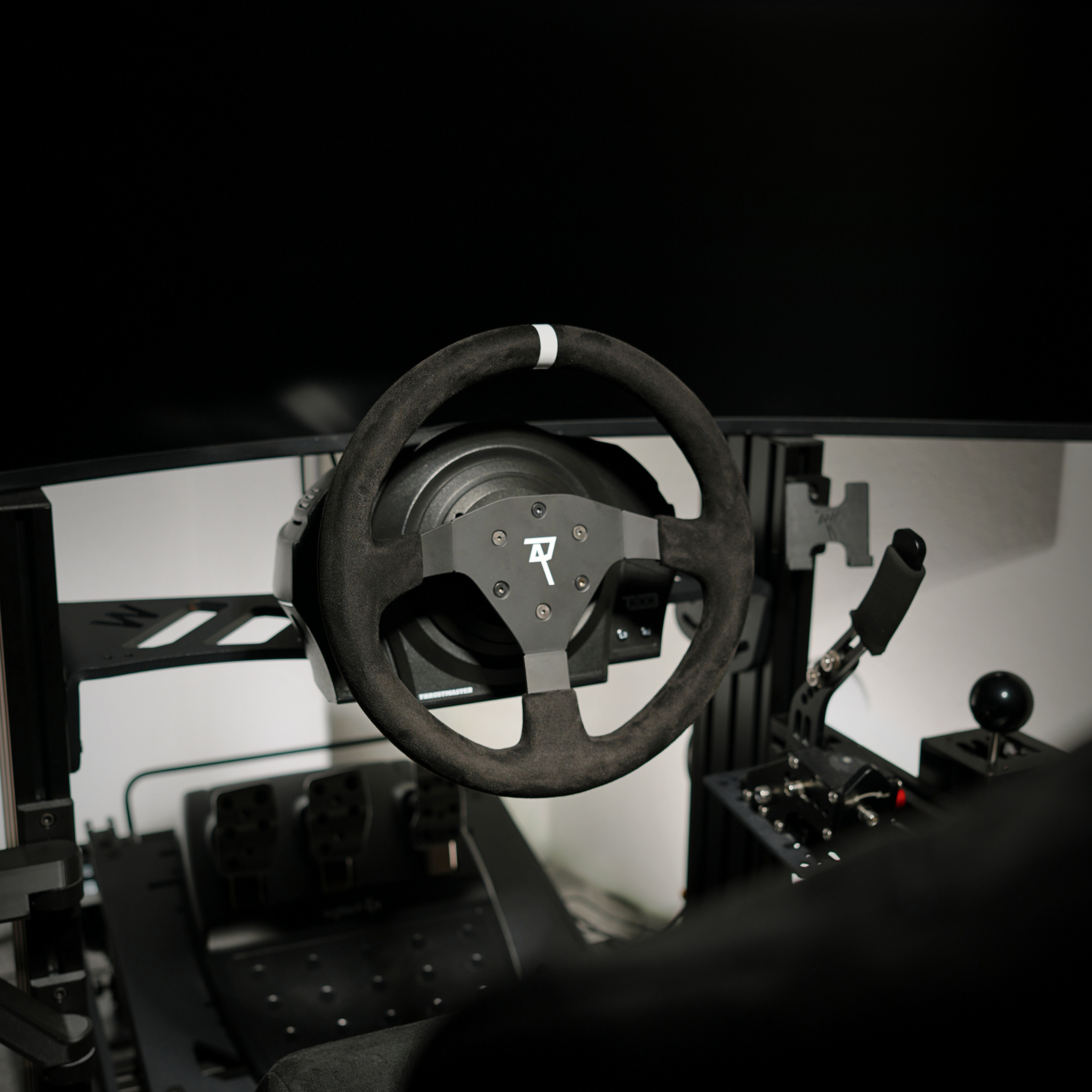 Raceact Racing 320mm Universal Suede Steering Wheel, 6-Screw Mount, for Racing/Rally/Motorsports/Car Simulation Driving, White Alignment Line, O-Shaped Steering Wheel, Racing Steering Wheel