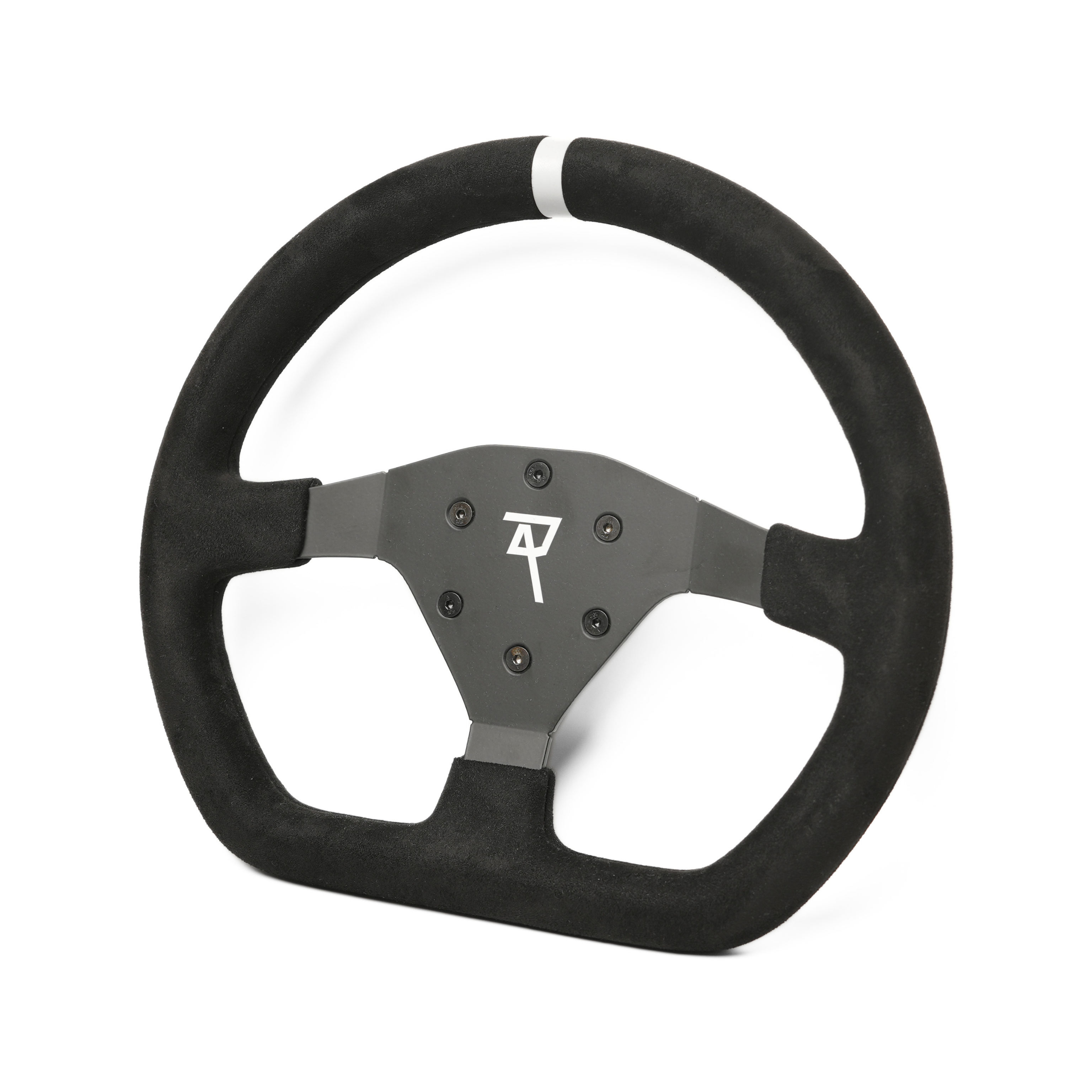 Raceact Racing GT3 Cup Steering Wheel - Black Suede with Black Spokes, 320mm , Universal Wheel ,