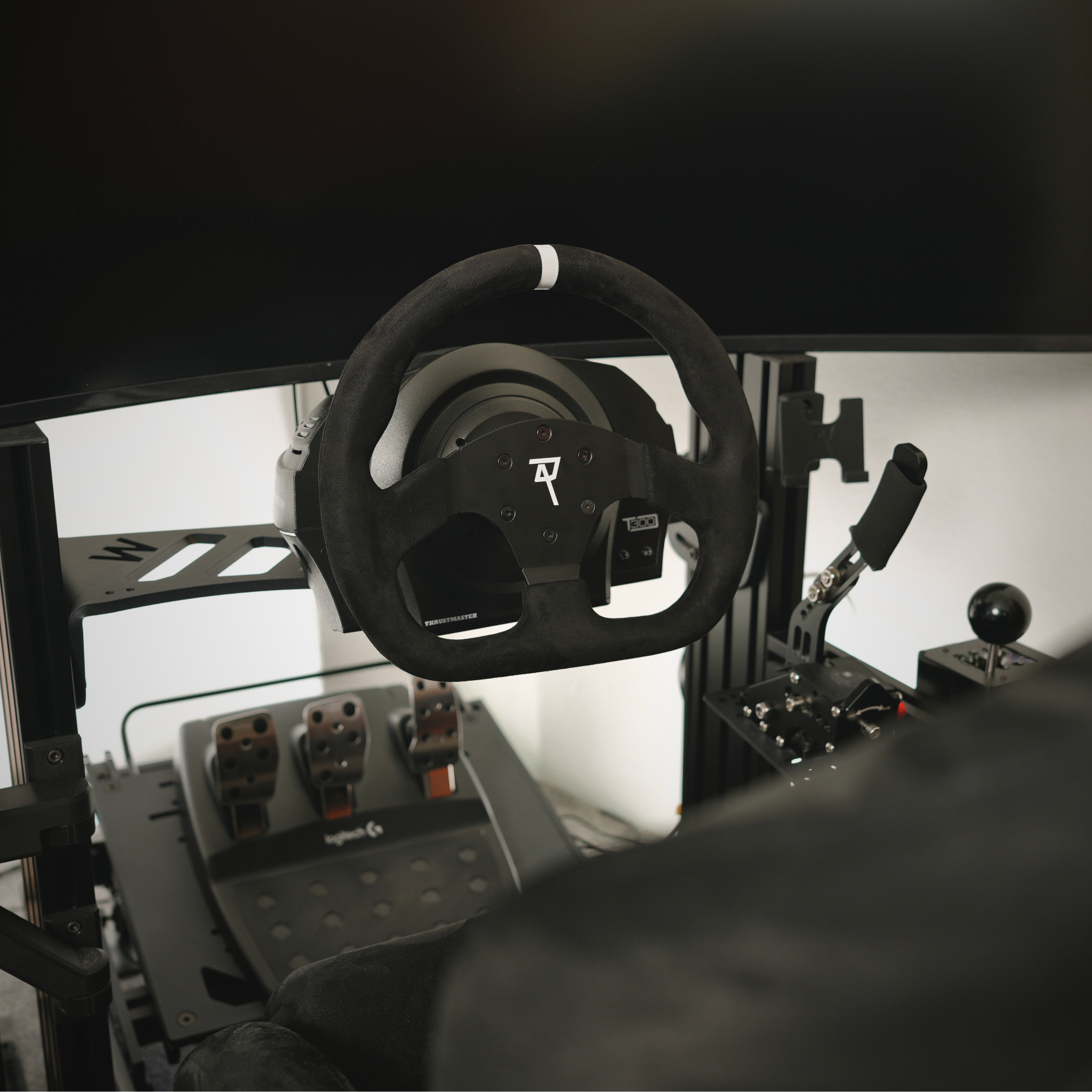 Raceact Racing D-Shaped Universal Racing Steering Wheel , 320 mm Suede Race Style Sim Racing Steering Wheel , Universal Wheel