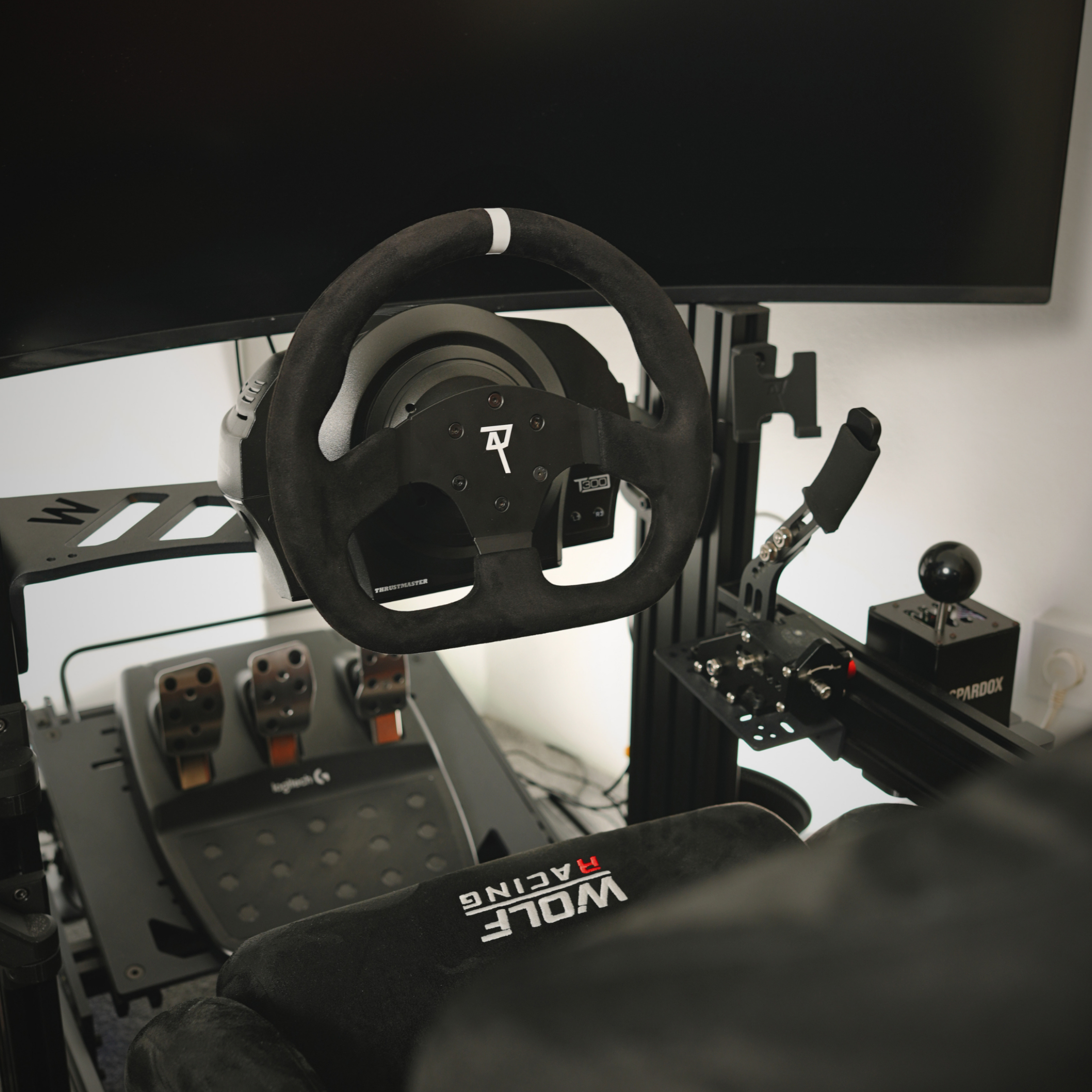 Raceact Racing D-Shaped Universal Racing Steering Wheel , 320 mm Suede Race Style Sim Racing Steering Wheel , Universal Wheel