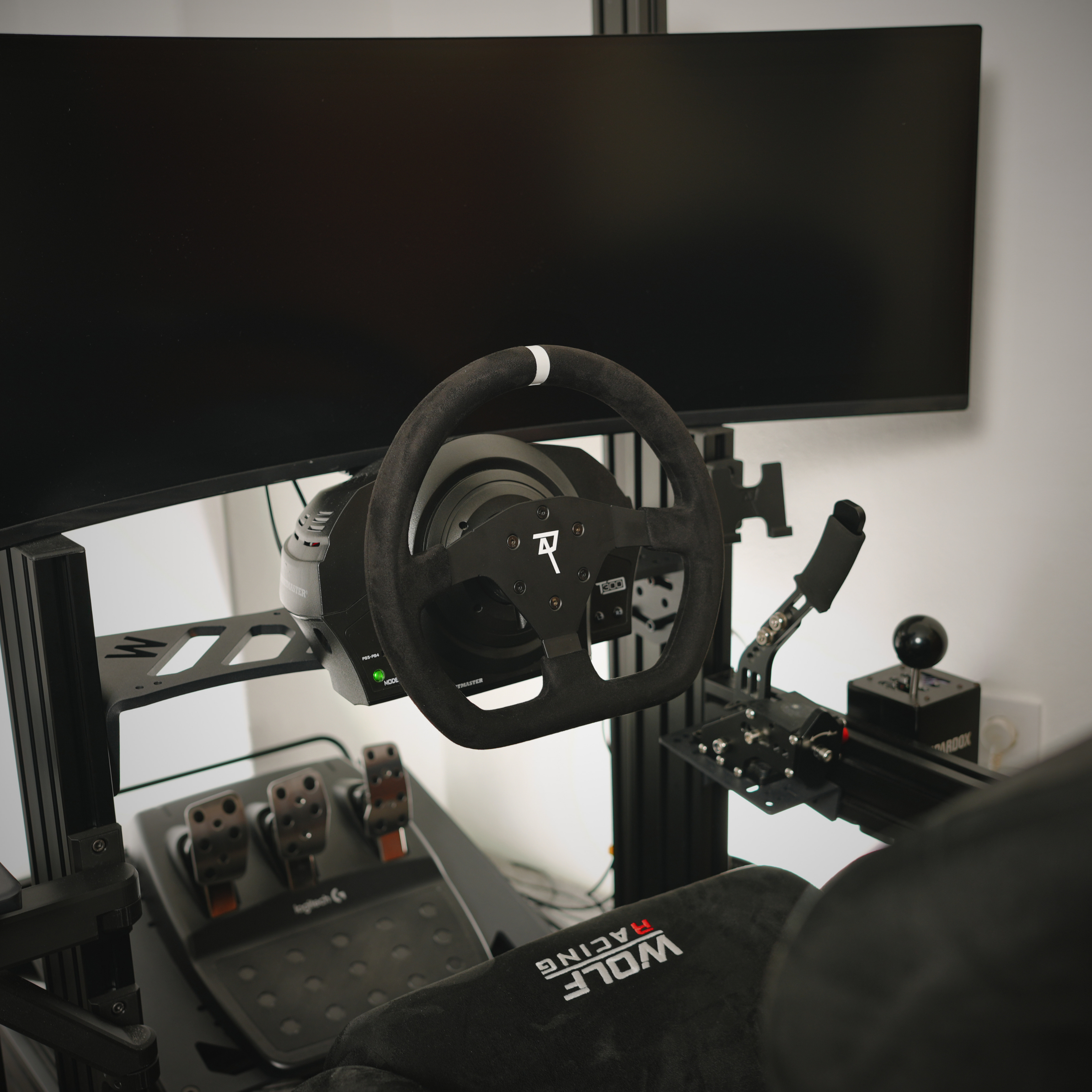Raceact Racing GT3 Cup Steering Wheel - Black Suede with Black Spokes, 320mm , Universal Wheel ,