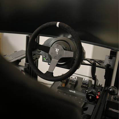 Raceact Racing Universal 350mm Suede Steering Wheel, Deep Dish 6-Bolt, Drift Car & Sim Racing Wheel