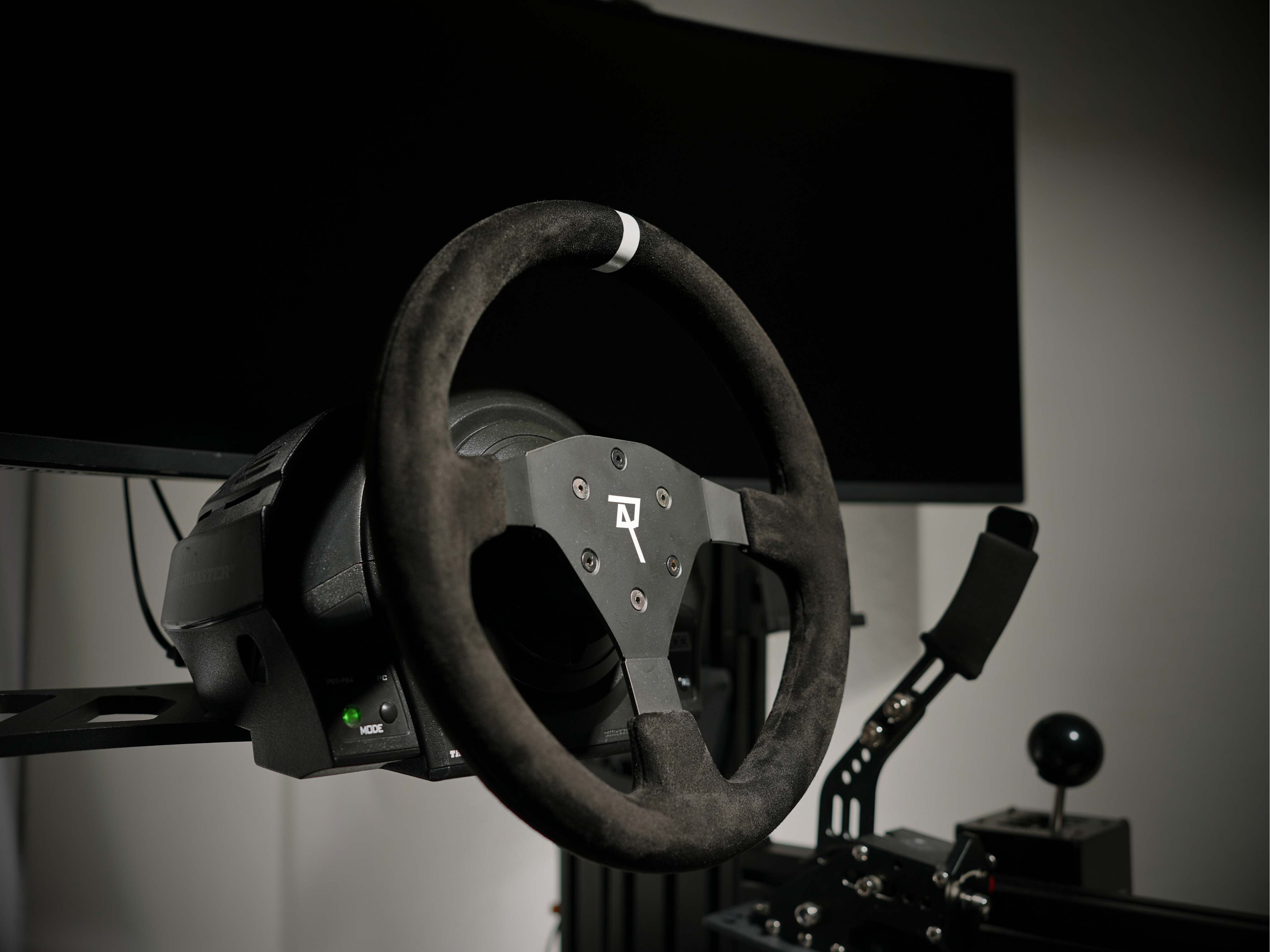 Raceact Racing 320mm Universal Suede Steering Wheel, 6-Screw Mount, for Racing/Rally/Motorsports/Car Simulation Driving, White Alignment Line, O-Shaped Steering Wheel, Racing Steering Wheel