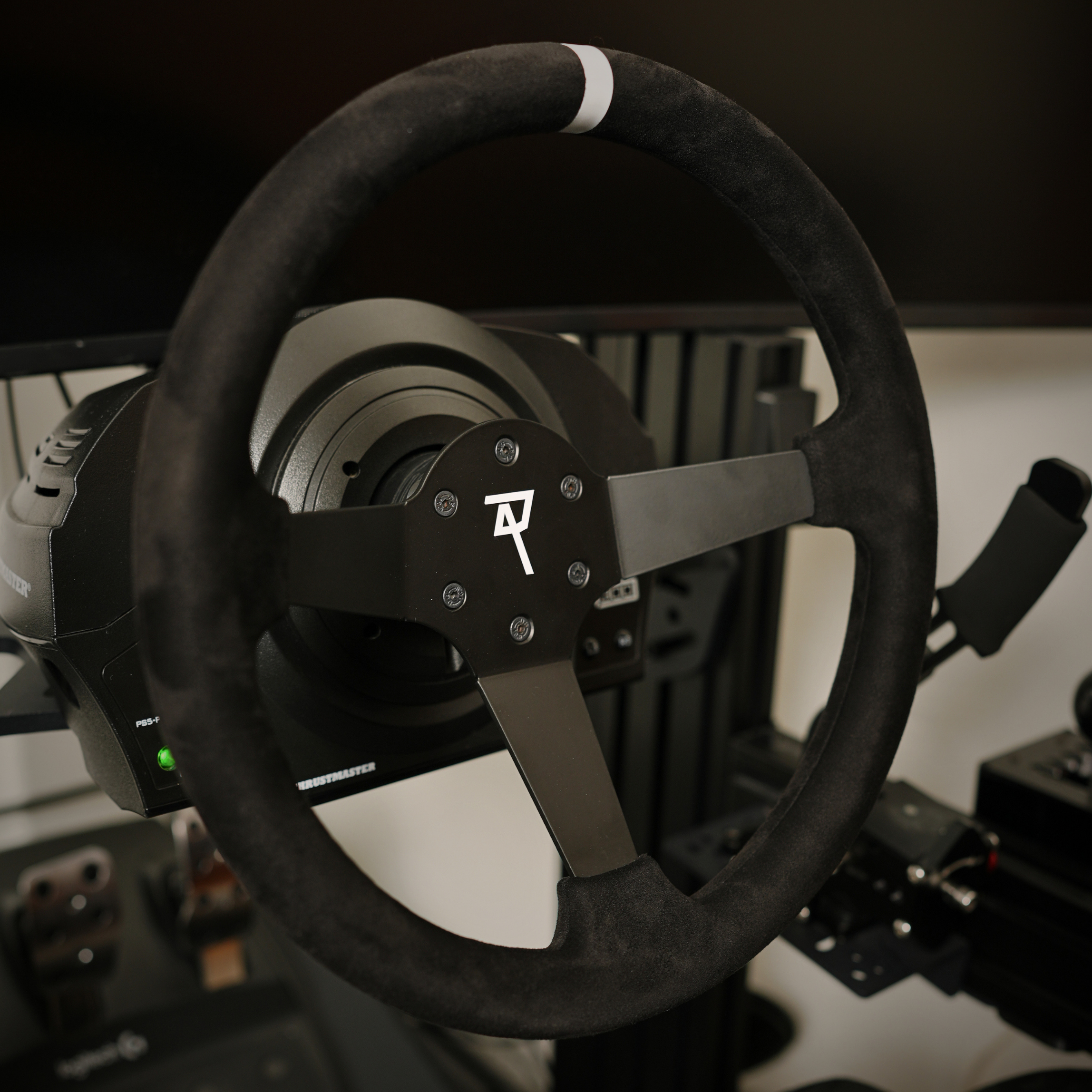 Raceact Racing Universal 350mm Suede Steering Wheel, Deep Dish 6-Bolt, Drift Car & Sim Racing Wheel