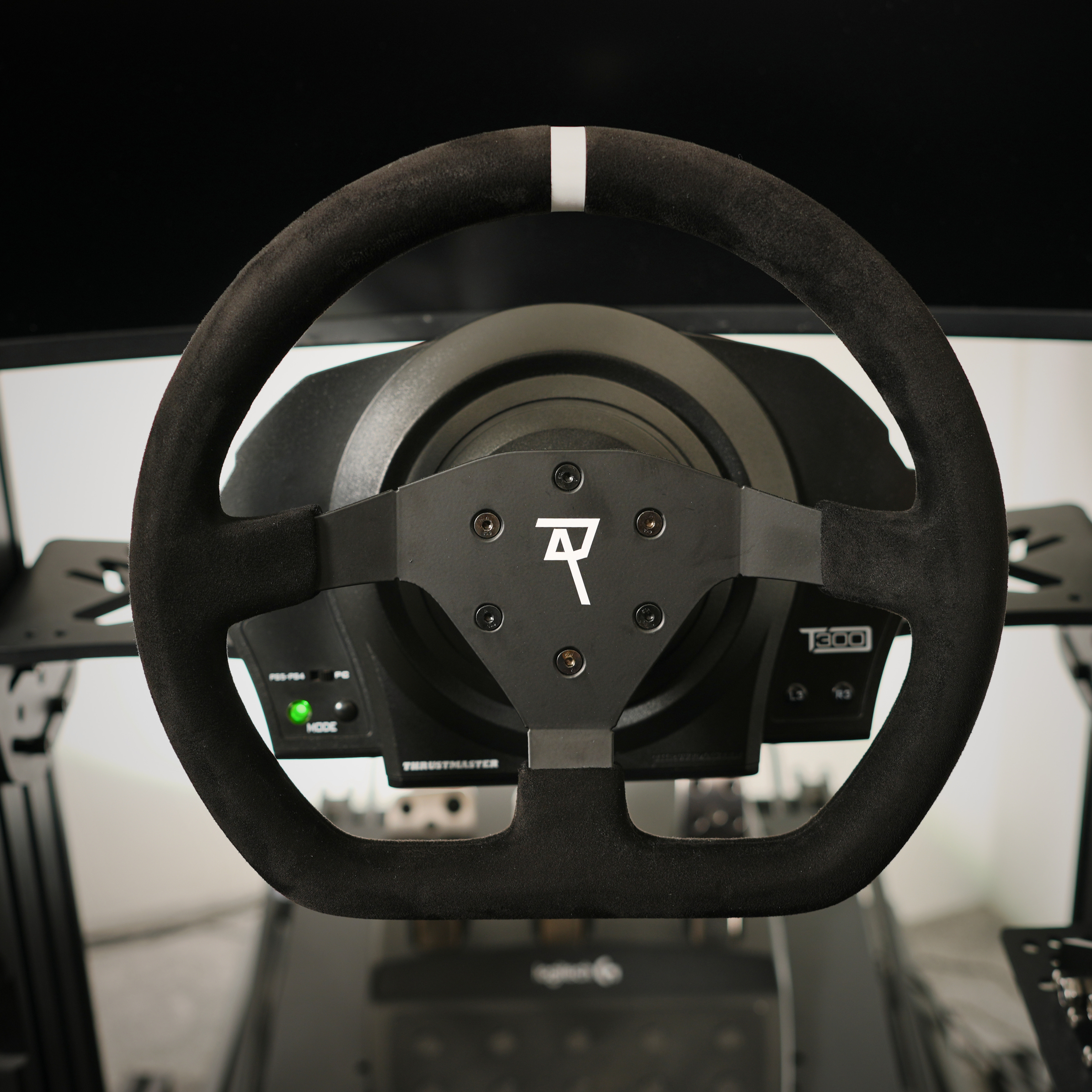 Raceact Racing GT3 Cup Steering Wheel - Black Suede with Black Spokes, 320mm , Universal Wheel ,