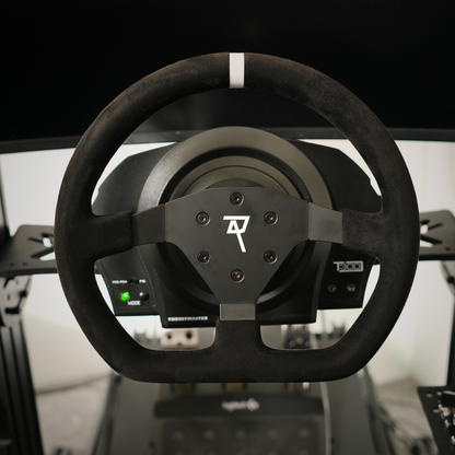 Raceact Racing GT3 Cup Steering Wheel - Black Suede with Black Spokes, 320mm , Universal Wheel ,