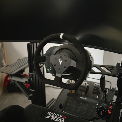 Raceact Racing GT3 Cup Steering Wheel - Black Suede with Black Spokes, 320mm , Universal Wheel ,