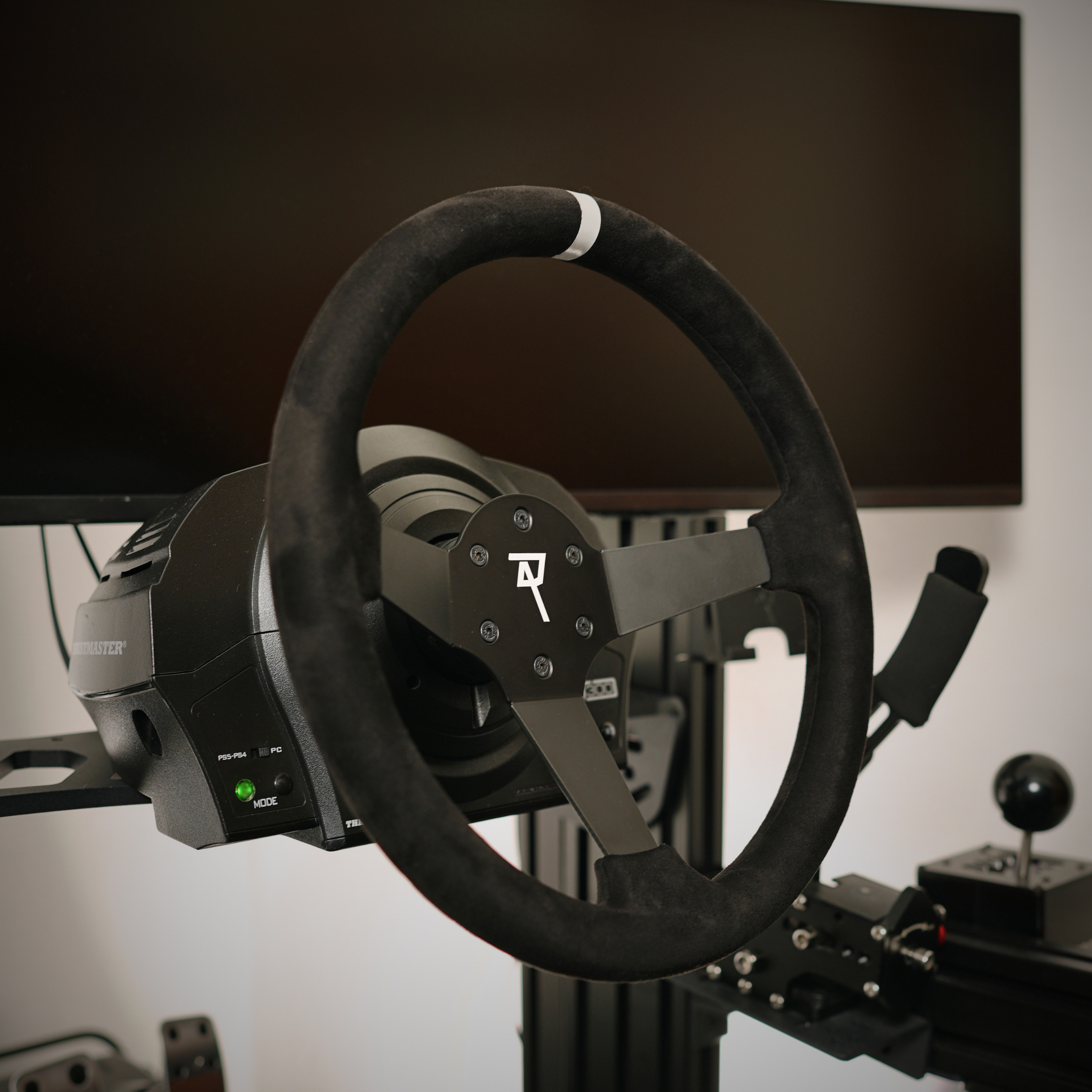 Raceact Racing Universal 350mm Suede Steering Wheel, Deep Dish 6-Bolt, Drift Car & Sim Racing Wheel