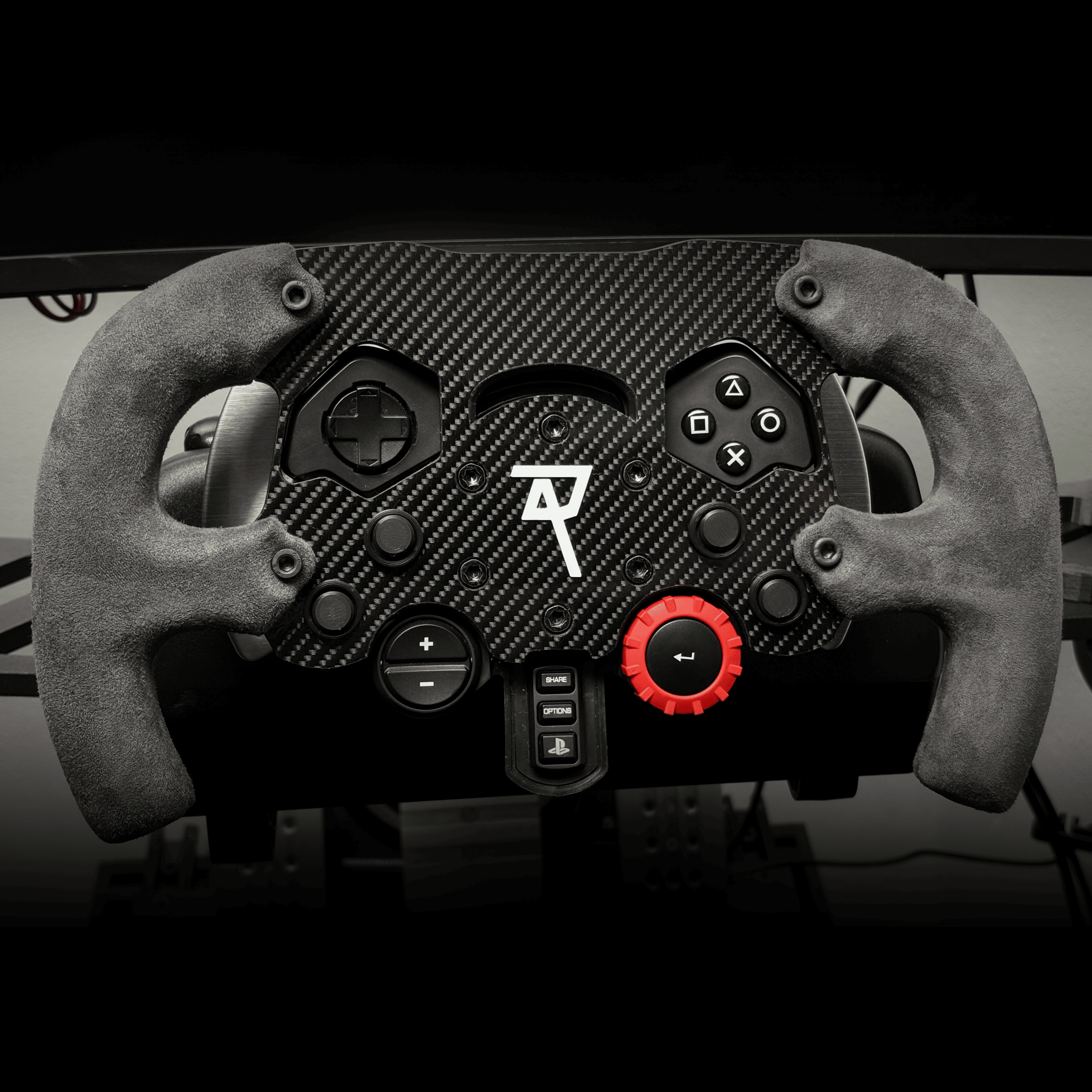 Logitech G29 F1 Wheel Mod Gray Grip – front view