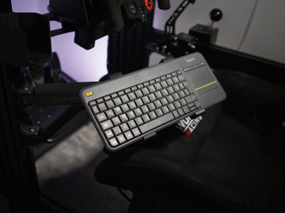 Dual-Arm Swivel Keyboard Holder for Aluminum Profile Sim Rigs