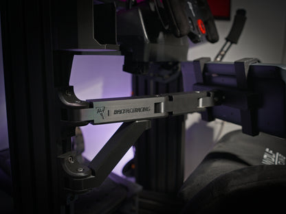 Dual-Arm Swivel Keyboard Holder for Aluminum Profile Sim Rigs
