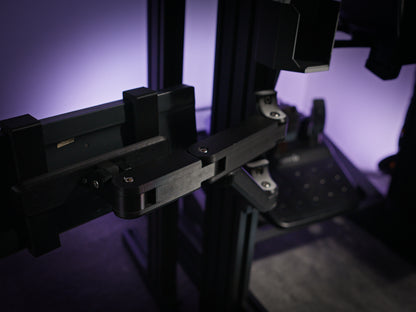 Dual-Arm Swivel Keyboard Holder for Aluminum Profile Sim Rigs