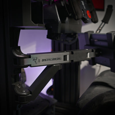 Dual-Arm Swivel Keyboard Tray for Aluminum Sim Rigs